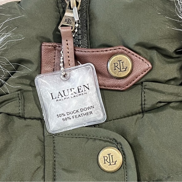 Lauren RALPH LAUREN FAUX FUR LINED HOODED DOWN PUFFER COAT STYLE # 24658 NWT - Picture 15 of 16
